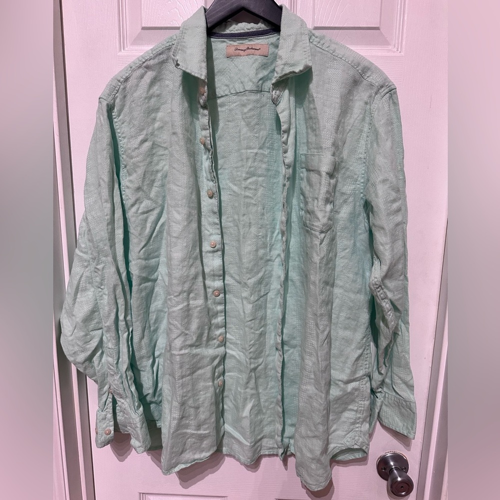 Tommy Bahama Light Blue Linen Shirt
